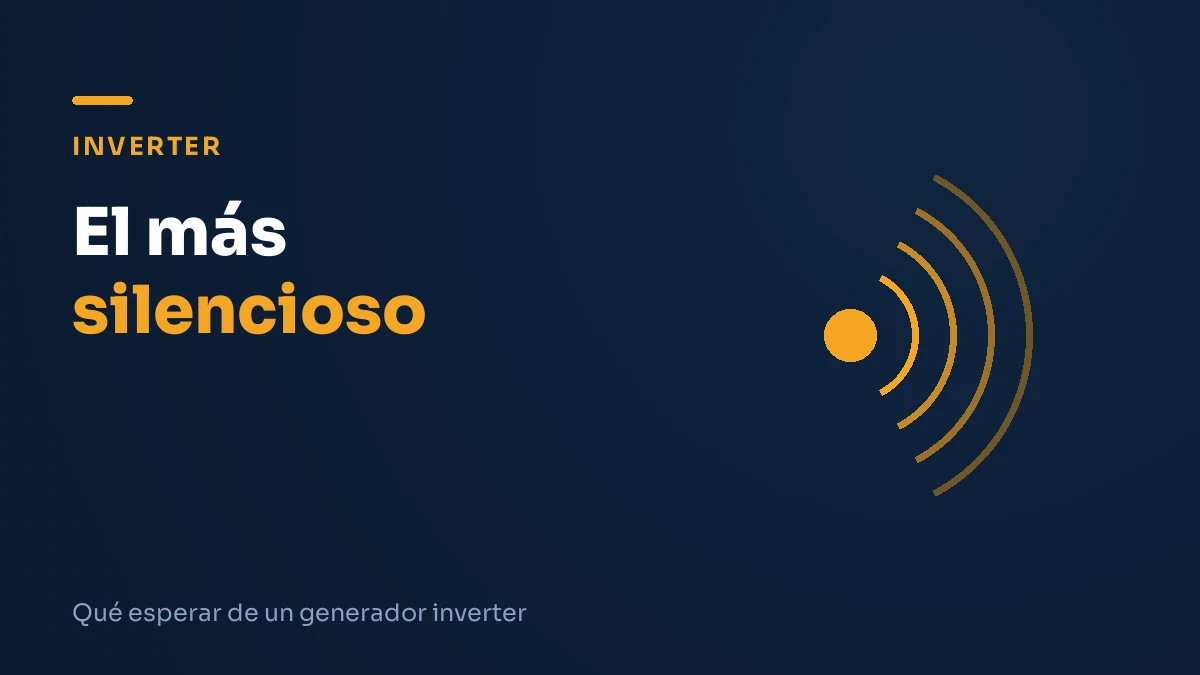 Ilustración editorial sobre generadores inverter silenciosos