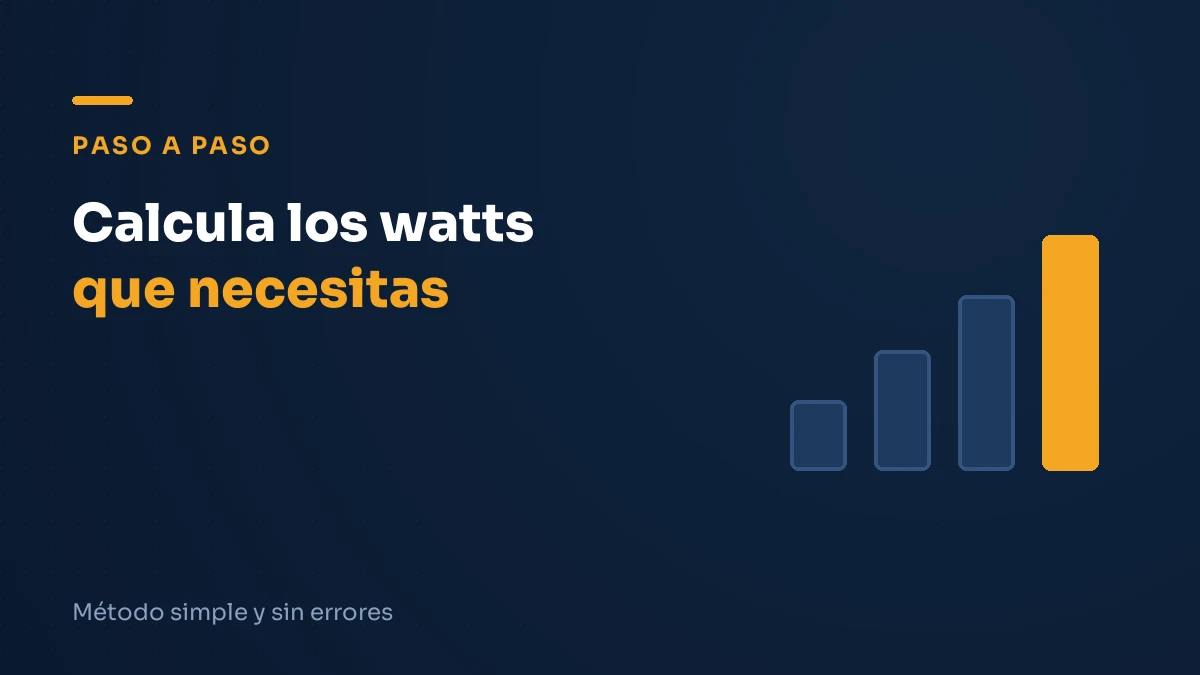 Ilustración editorial: calcula los watts que necesitas
