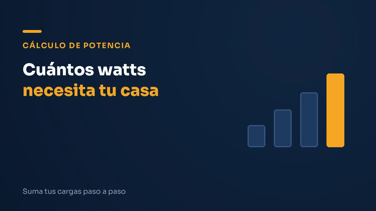 Ilustración editorial: cuántos watts necesita tu casa