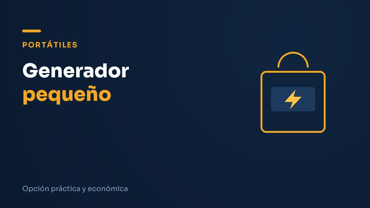 Ilustración editorial: generador pequeño