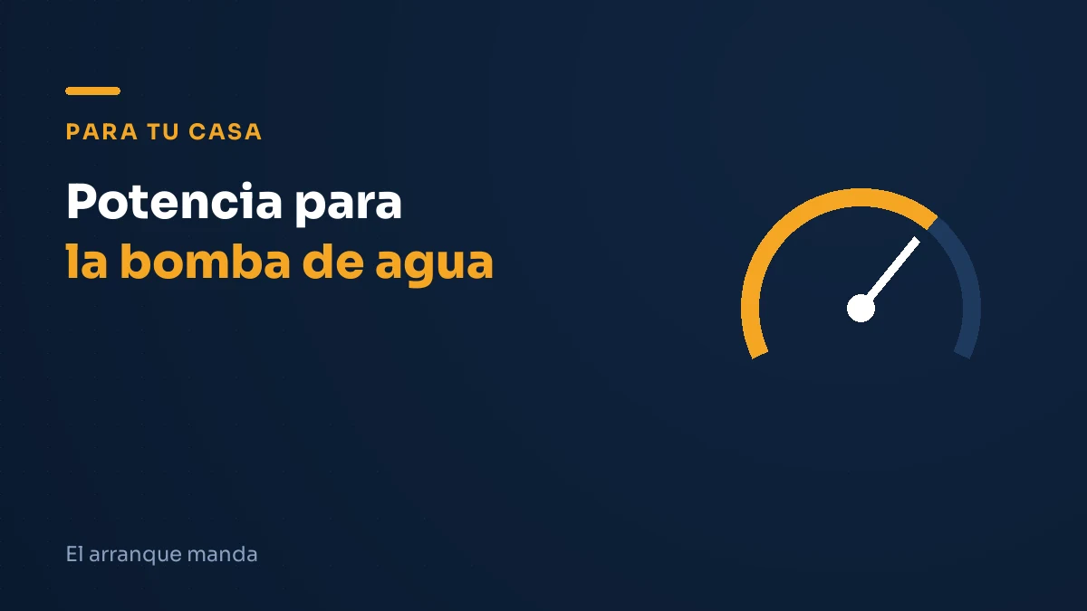 Ilustración editorial: potencia para la bomba de agua